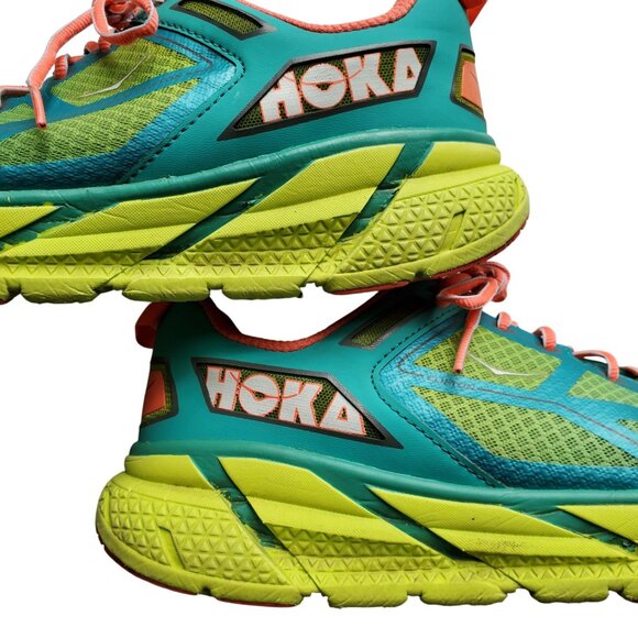 HOKA W Clifton Running ShoesSuper Bright Colors Size 9.5 - Picture 5 of 16